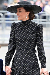 Vestido de manga larga con lunares inspirado en Kate Middleton